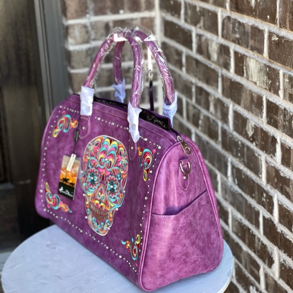 Montana West Sugar Skull Collection Duffle Bag - Picture 7 of 9